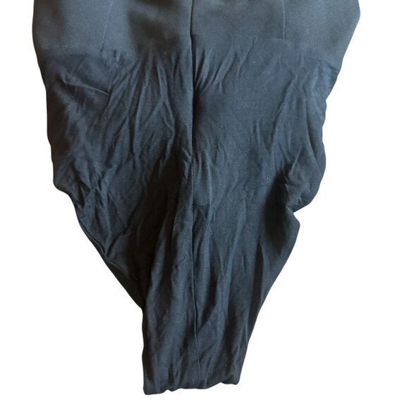 Bardot Anya Bodysuit Black Long Sleeve Knot Waist Deep Plunge Size 8 Medium - Picture 10 of 12